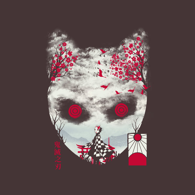 Tanjiro Mask-none removable cover w insert throw pillow-dandingeroz