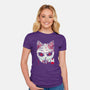 Tanjiro Mask-womens fitted tee-dandingeroz