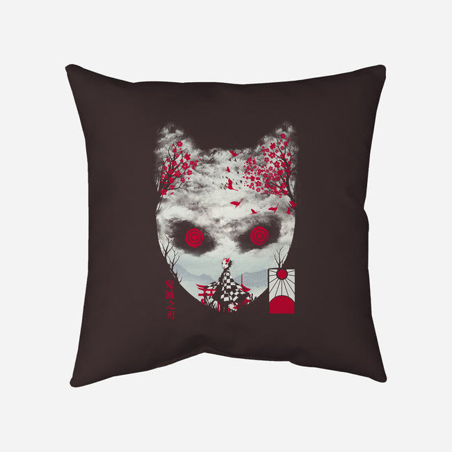 Tanjiro Mask-none removable cover w insert throw pillow-dandingeroz