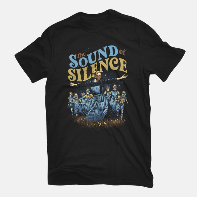 The Sound Of Silence-womens basic tee-glitchygorilla