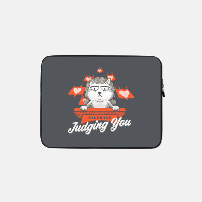 Silently Judging You-none zippered laptop sleeve-zawitees