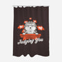 Silently Judging You-none polyester shower curtain-zawitees