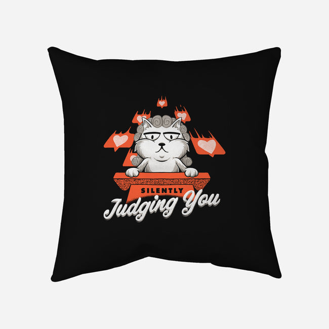 Silently Judging You-none removable cover w insert throw pillow-zawitees