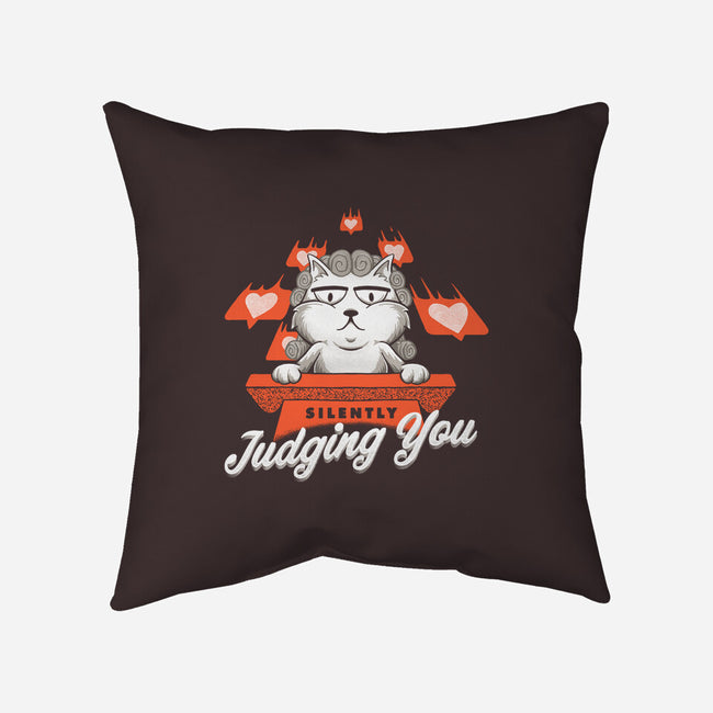 Silently Judging You-none removable cover w insert throw pillow-zawitees