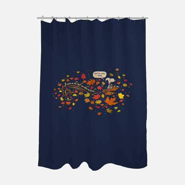 Snoopy In Flight-none polyester shower curtain-kg07