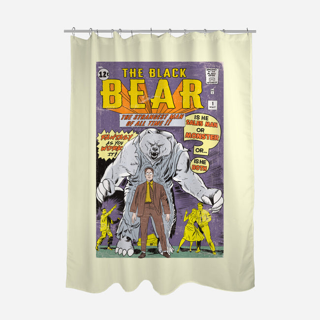 The Black Bear-none polyester shower curtain-MarianoSan