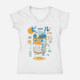 Beer Can X-Ray-womens v-neck tee-ilustrata