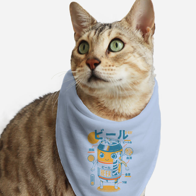 Beer Can X-Ray-cat bandana pet collar-ilustrata