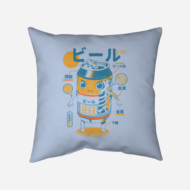 Beer Can X-Ray-none removable cover w insert throw pillow-ilustrata