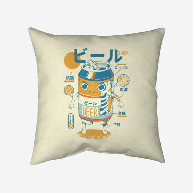 Beer Can X-Ray-none removable cover w insert throw pillow-ilustrata