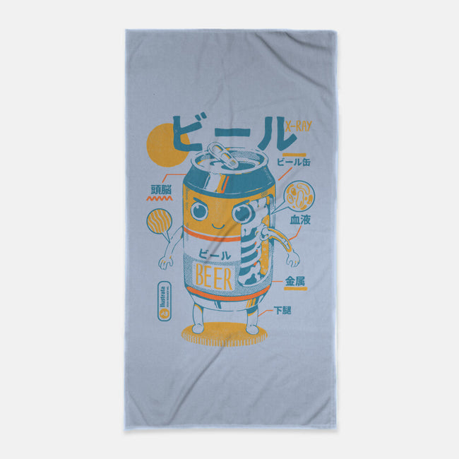 Beer Can X-Ray-none beach towel-ilustrata