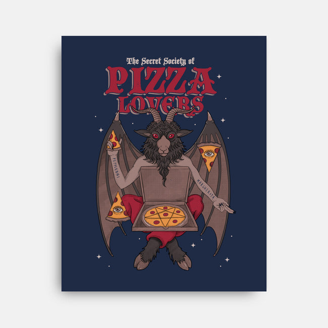 Pizza Lovers-none stretched canvas-Thiago Correa