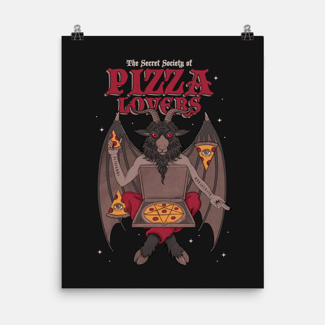 Pizza Lovers-none matte poster-Thiago Correa