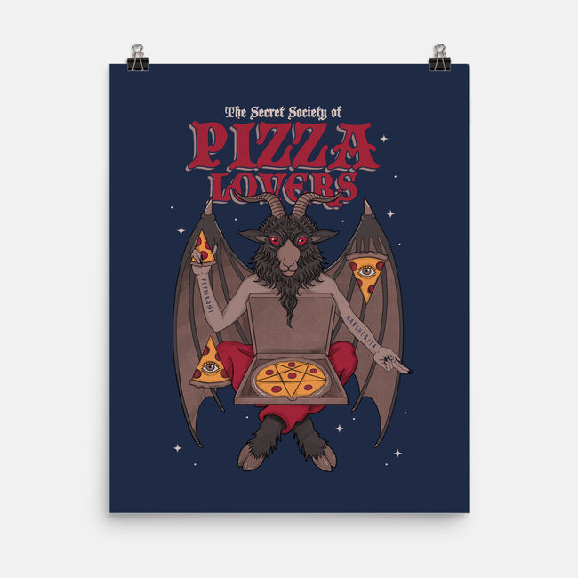 Pizza Lovers-none matte poster-Thiago Correa