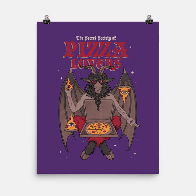 Pizza Lovers-none matte poster-Thiago Correa