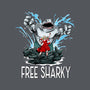 Free Sharky-none glossy sticker-zascanauta