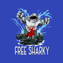 Free Sharky-none polyester shower curtain-zascanauta