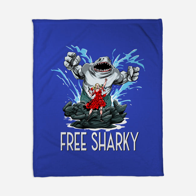 Free Sharky-none fleece blanket-zascanauta