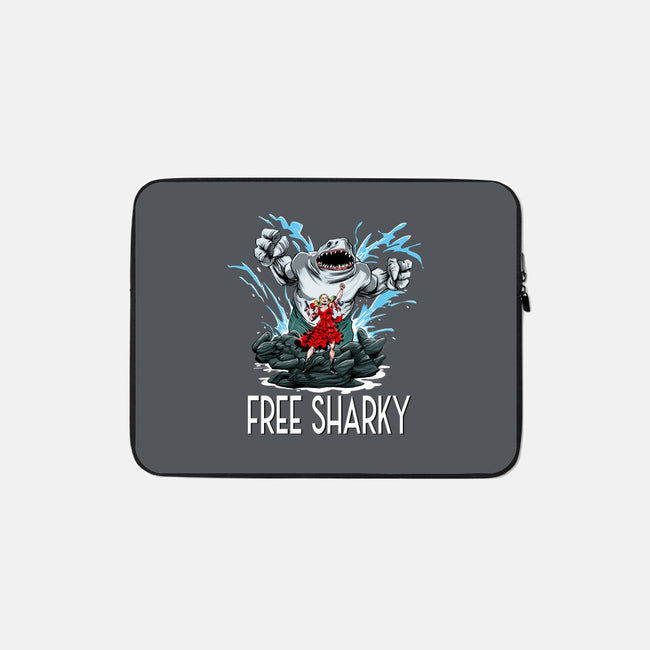 Free Sharky-none zippered laptop sleeve-zascanauta