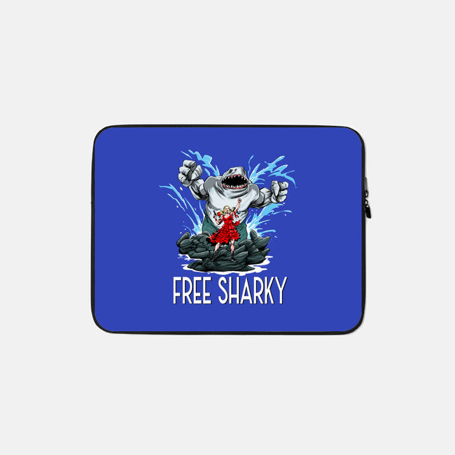 Free Sharky-none zippered laptop sleeve-zascanauta