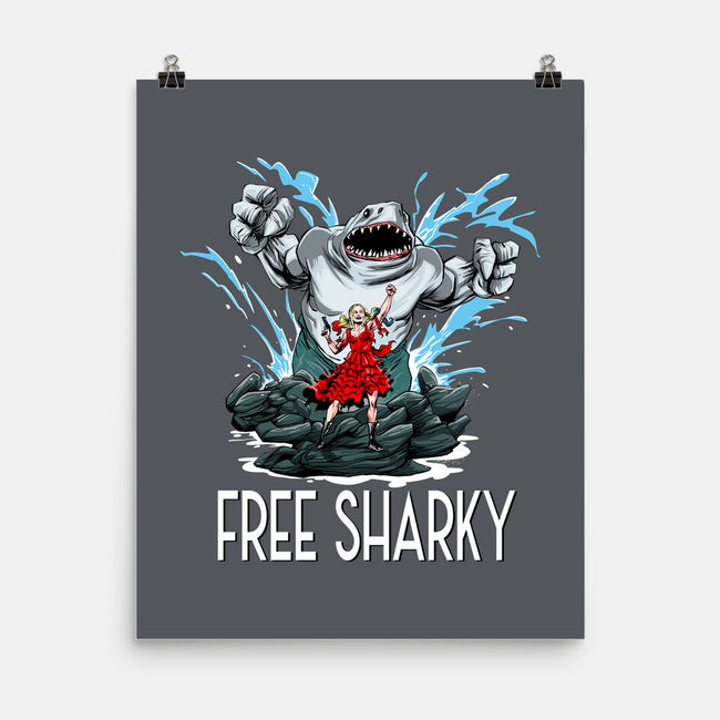 Free Sharky-none matte poster-zascanauta