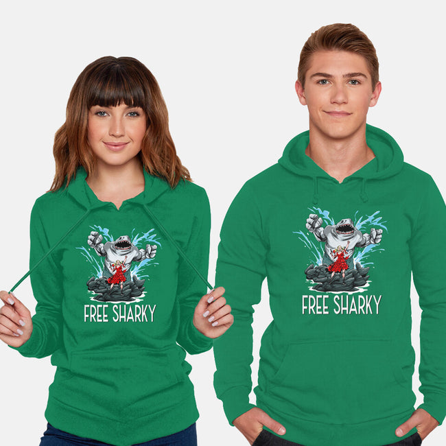 Free Sharky-unisex pullover sweatshirt-zascanauta