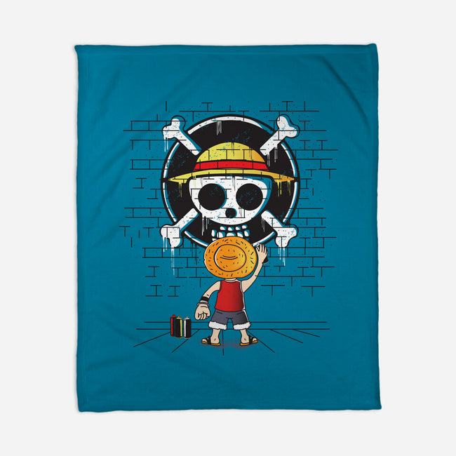 The Pirate's Logo-none fleece blanket-turborat14