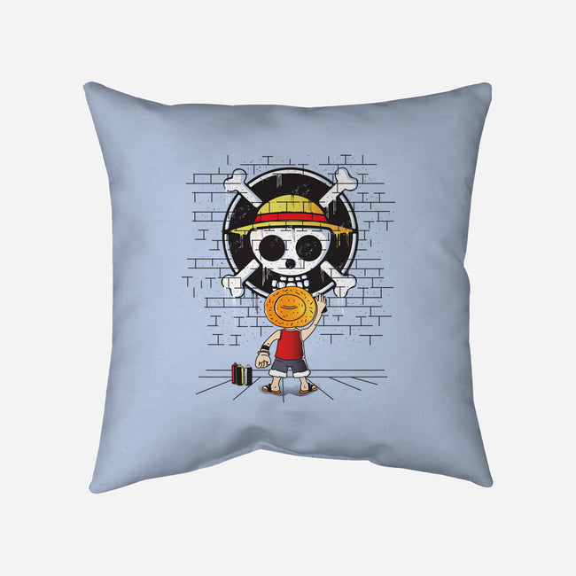 The Pirate's Logo-none non-removable cover w insert throw pillow-turborat14