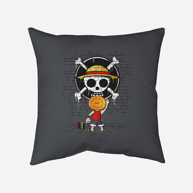 The Pirate's Logo-none removable cover w insert throw pillow-turborat14