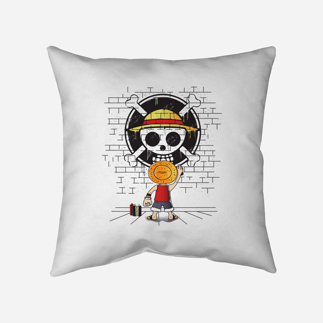 The Pirate's Logo-none removable cover w insert throw pillow-turborat14
