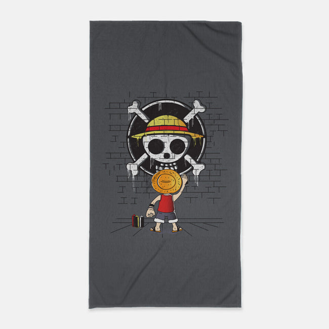 The Pirate's Logo-none beach towel-turborat14