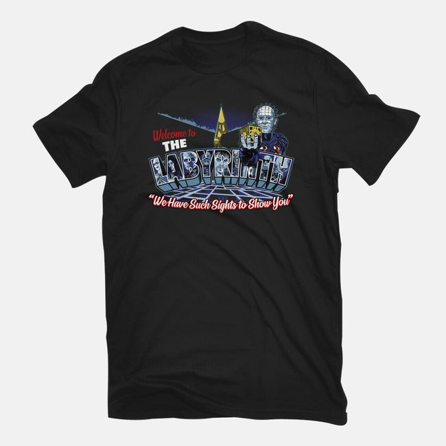 The Labyrinth Welcomes You-mens premium tee-goodidearyan