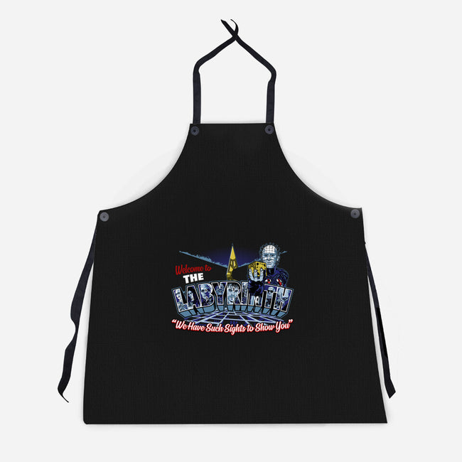 The Labyrinth Welcomes You-unisex kitchen apron-goodidearyan
