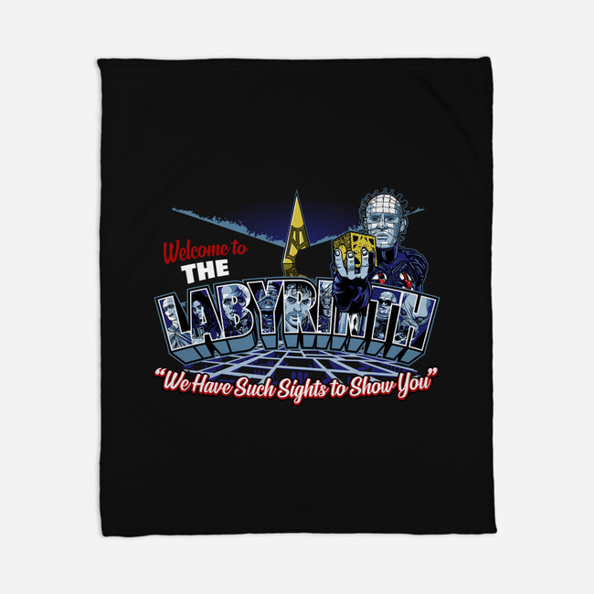 The Labyrinth Welcomes You-none fleece blanket-goodidearyan
