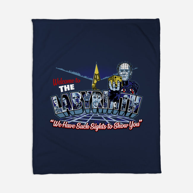 The Labyrinth Welcomes You-none fleece blanket-goodidearyan