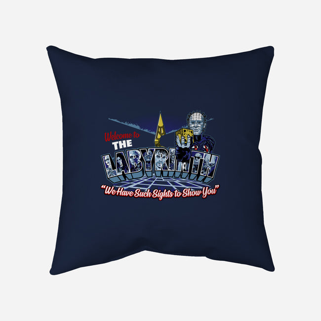 The Labyrinth Welcomes You-none removable cover throw pillow-goodidearyan