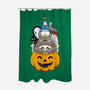 Halloween Animation-none polyester shower curtain-Alundrart