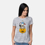 Halloween Animation-womens basic tee-Alundrart