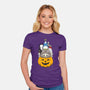 Halloween Animation-womens fitted tee-Alundrart