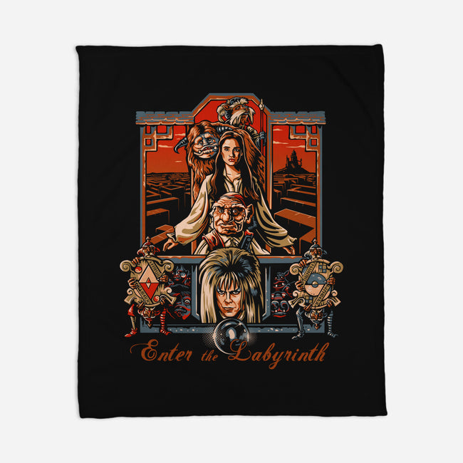 Enter The Labyrinth-none fleece blanket-daobiwan