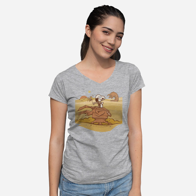 Spice War Flying Ace-womens v-neck tee-kg07