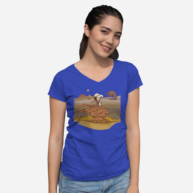 Spice War Flying Ace-womens v-neck tee-kg07