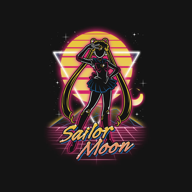 Retro Moon Guardian-none stretched canvas-Olipop
