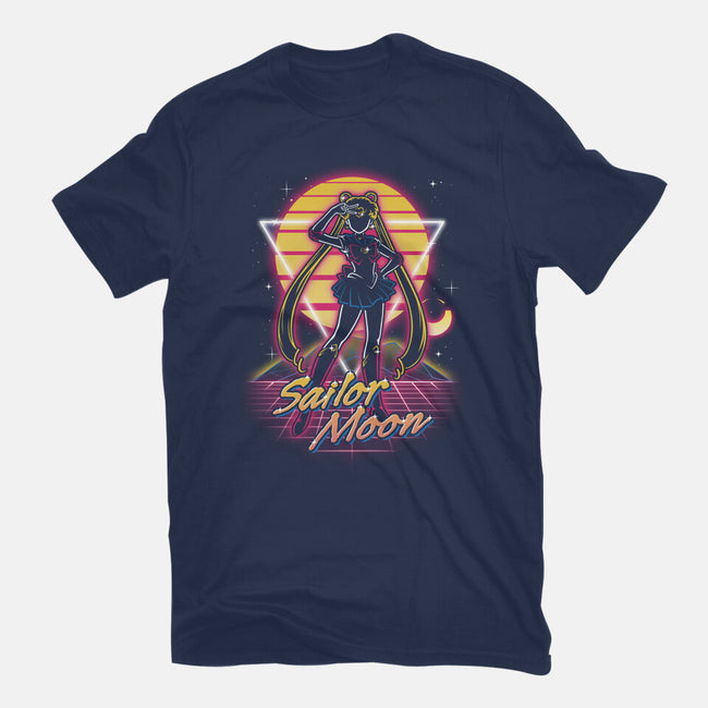 Retro Moon Guardian-womens fitted tee-Olipop