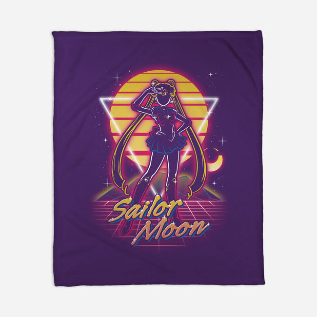 Retro Moon Guardian-none fleece blanket-Olipop