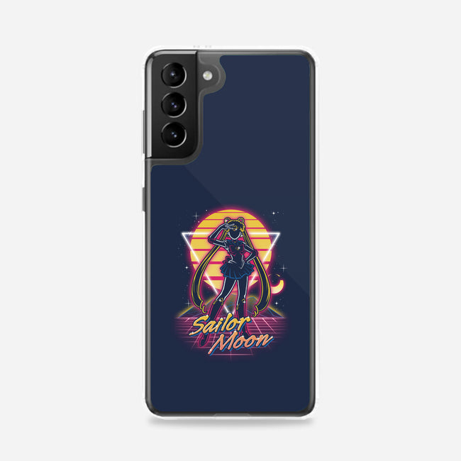 Retro Moon Guardian-samsung snap phone case-Olipop