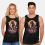 Retro Moon Guardian-unisex basic tank-Olipop