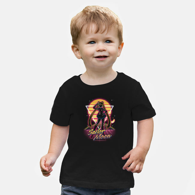 Retro Moon Guardian-baby basic tee-Olipop