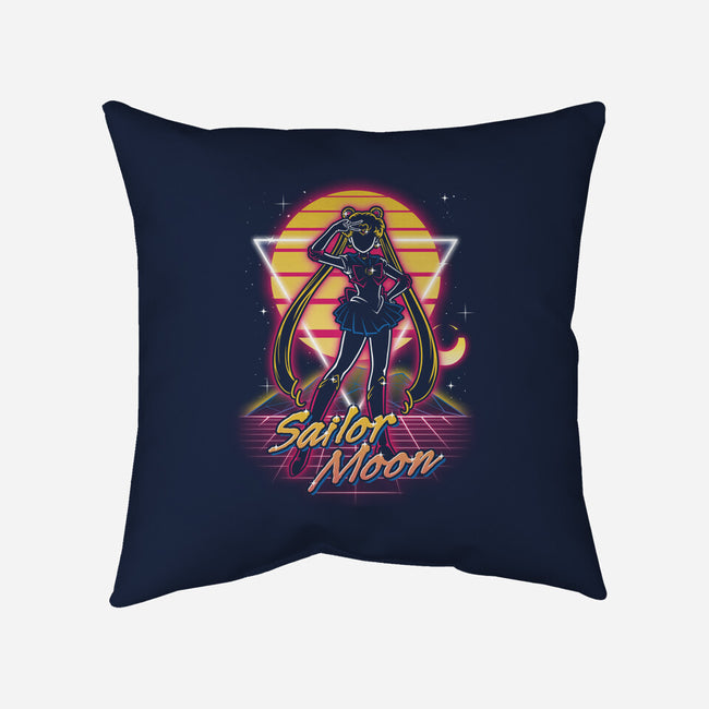 Retro Moon Guardian-none removable cover throw pillow-Olipop