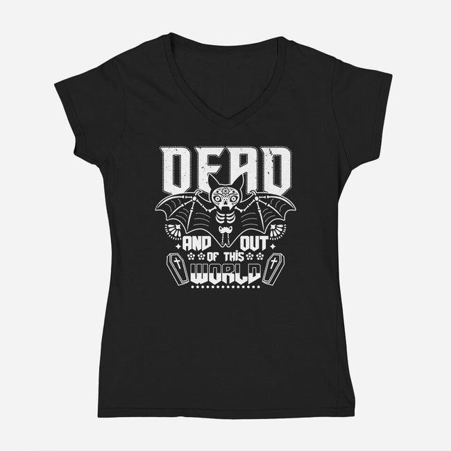 Dead And Out Of This World-womens v-neck tee-Boggs Nicolas